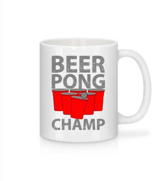 Beer Pong Champ - Mug en céramique blanc - Blanc - Vorn
