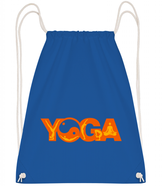Yoga Sign Orange - Sac à dos Drawstring - Bleu royal - Vorn