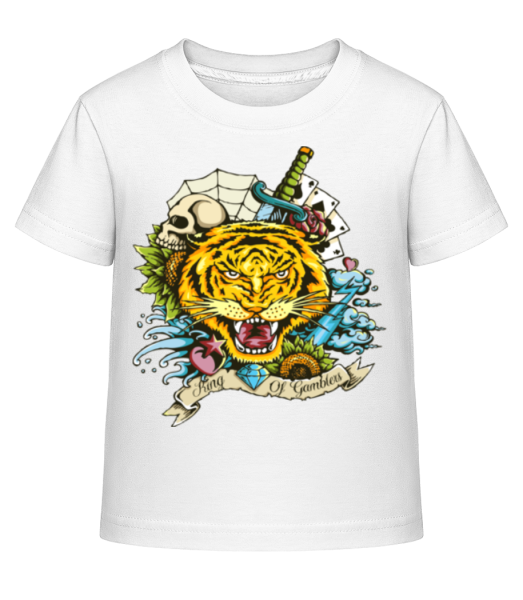 Tiger Tattoo Flash - T-shirt shirtinator Enfant - Blanc - Devant