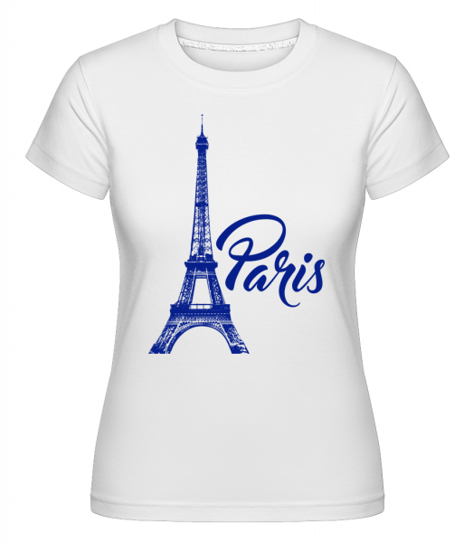 Paris France Blue -  T-shirt Shirtinator femme - Blanc - Vorn