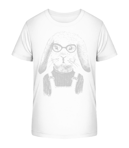 Hipster Lièvre - T-shirt bio Enfant Stanley Stella - Blanc - Devant