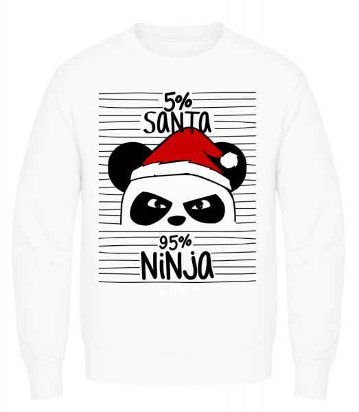Santa Ninja Panda - Sweatshirt Homme AWDis - Blanc - Vorn