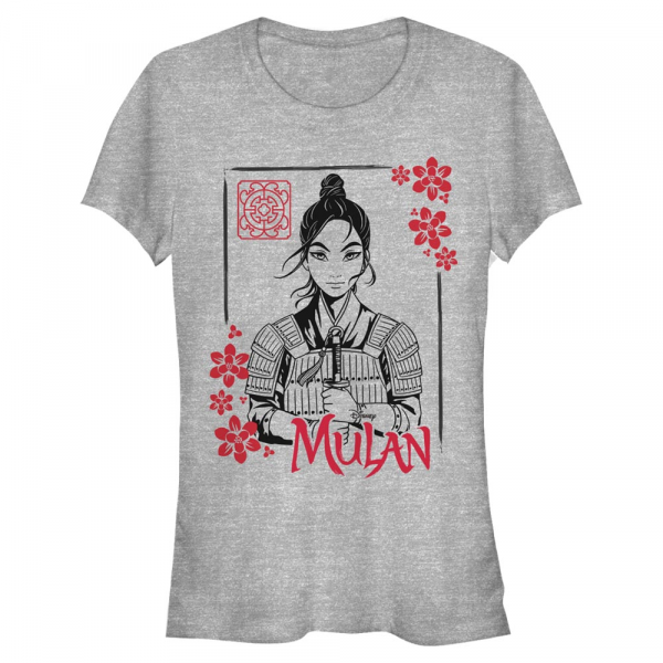Disney - Mulan - Mulan Ink Line - Femme T-shirt - Gris chiné - Devant