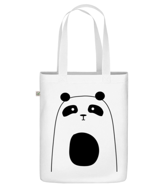 Panda Mignon - Sac en toile bio - Blanc - Devant
