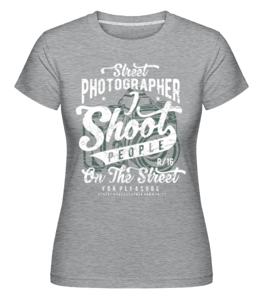 Street Photographer -  T-shirt Shirtinator femme - Gris chiné - Devant