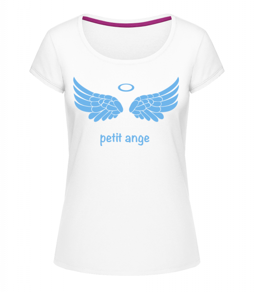 Petit Ange Bleu - T-shirt à col rond Megan - Blanc - Vorn