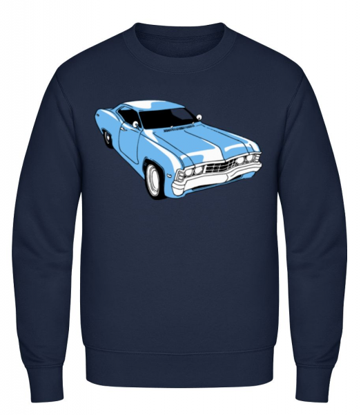Car Comic - Sweatshirt Homme - Bleu marine - Devant