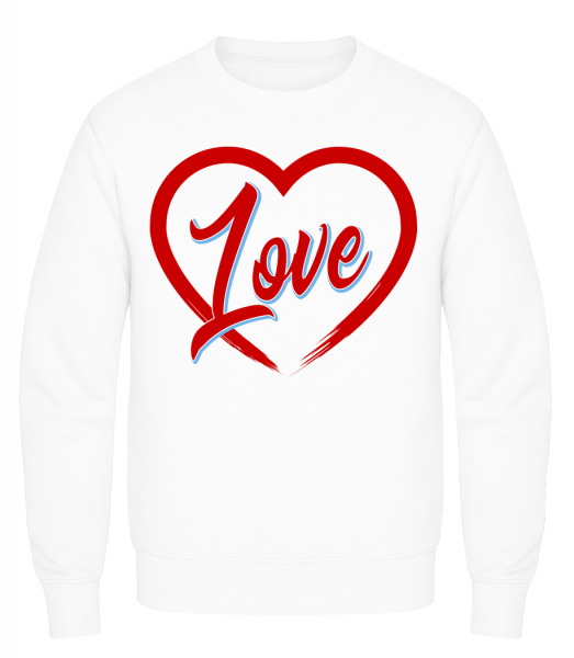 Heart Love - Sweatshirt Homme AWDis - Blanc - Vorn