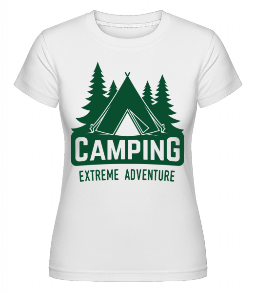 Camping Extreme Adventure -  T-shirt Shirtinator femme - Blanc - Vorn