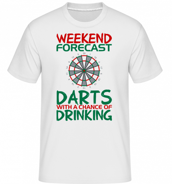 Weekend Darts And Drinking -  T-Shirt Shirtinator homme - Blanc - Vorn