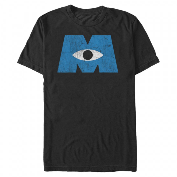 Pixar - Monstres - Logo Distressed - Homme T-shirt - Noir - Devant