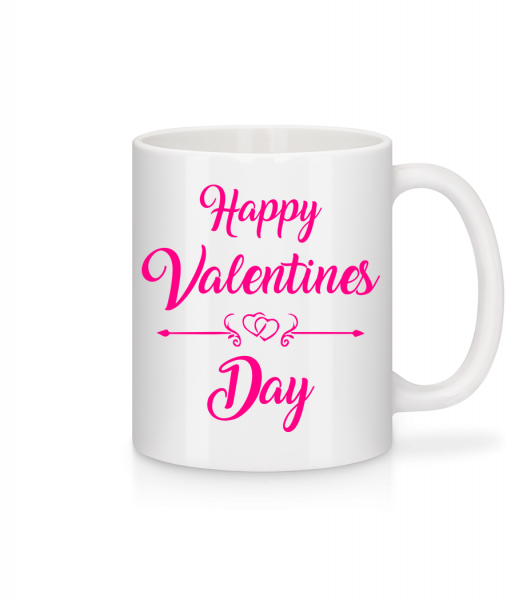 Happy Valentines Day - Mug en céramique blanc - Blanc - Vorn