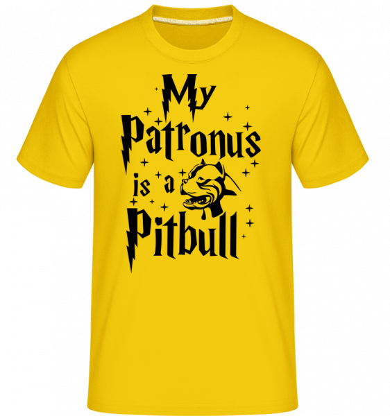 My Patronus Is A Pitbull -  T-Shirt Shirtinator homme - Jaune doré - Vorn