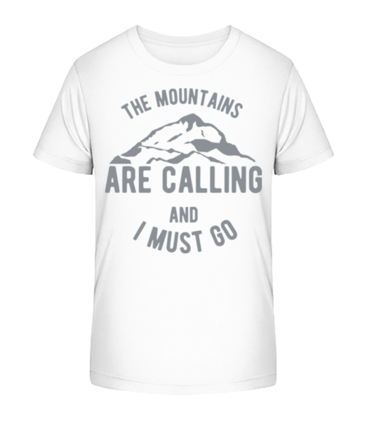 The Mountains Are Calling - T-shirt bio Enfant Stanley Stella - Blanc - Devant