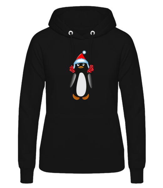 Pingouin À Noël 1 - Sweat à capuche Femme - Noir - Devant