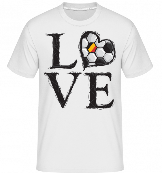 Football Amour Belgique -  T-Shirt Shirtinator homme - Blanc - Vorn