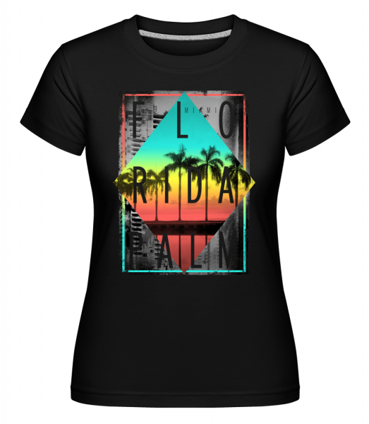 Florida Palm -  T-shirt Shirtinator femme - Noir - Vorn