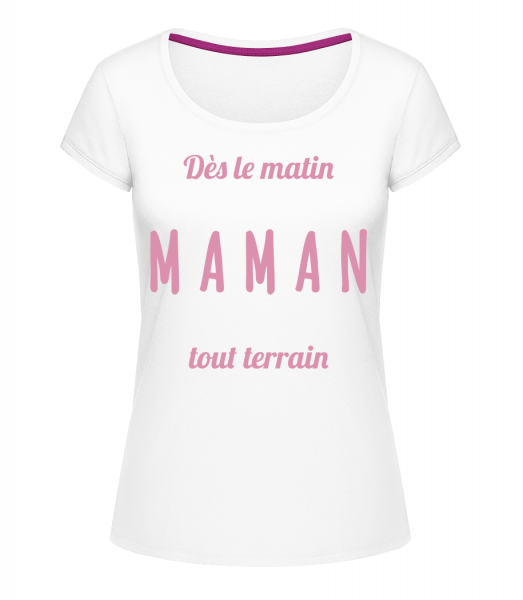 Maman Tout Terrain - T-shirt à col rond Megan - Blanc - Vorn