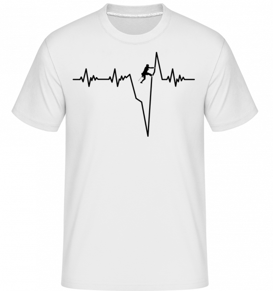 Bouldering Heartbeat -  T-Shirt Shirtinator homme - Blanc - Vorn