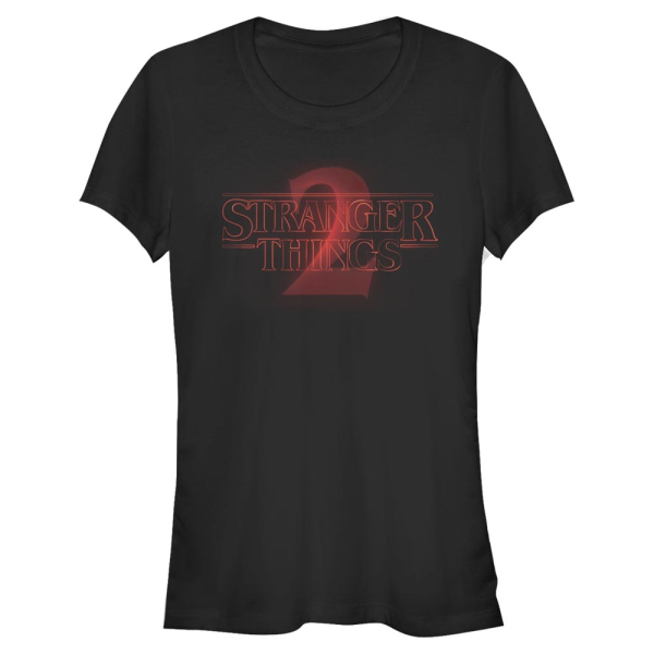 Netflix - Stranger Things - Logo Stranger Two Neon logo - Femme T-shirt - Noir - Devant