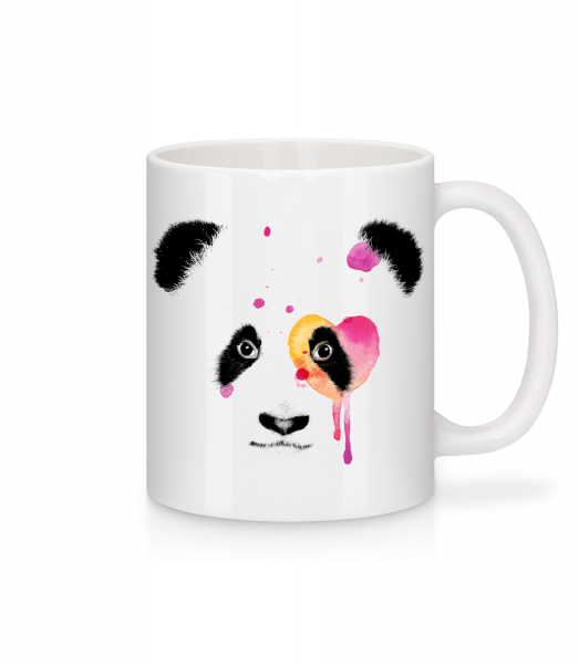 Panda Aquarelle - Mug en céramique blanc - Blanc - Vorn