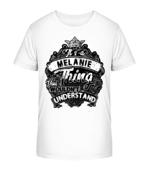 It's A Melanie Thing - T-shirt bio Enfant Stanley Stella - Blanc - Devant
