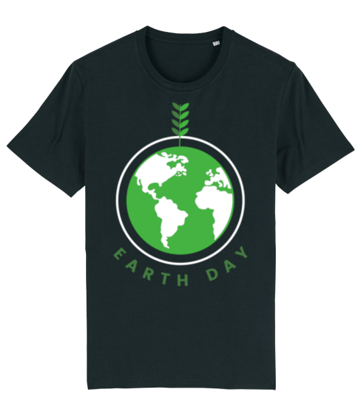 Earth Day - T-shirt bio Homme Stanley Stella - Noir - Devant