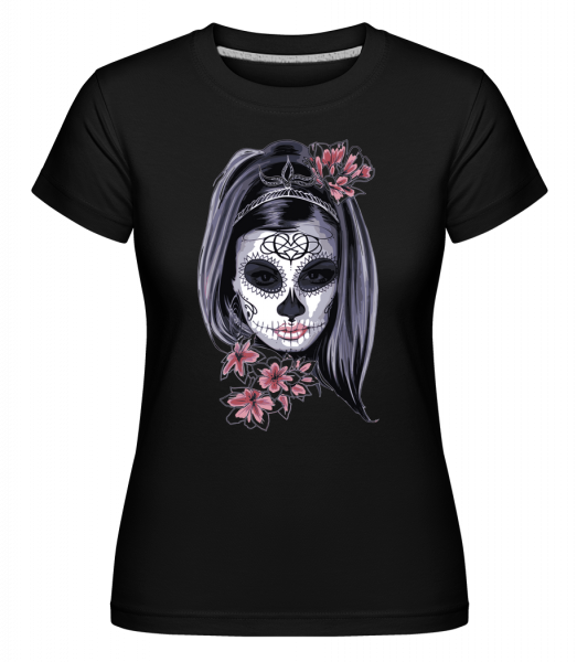 Masque De Fille Terrifiante -  T-shirt Shirtinator femme - Noir - Vorn