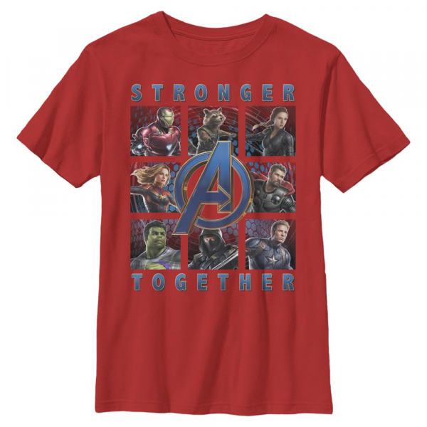 Marvel - Avengers Endgame - Skupina Boxes Full Of Avengers - Enfant T-shirt - Rouge - Devant