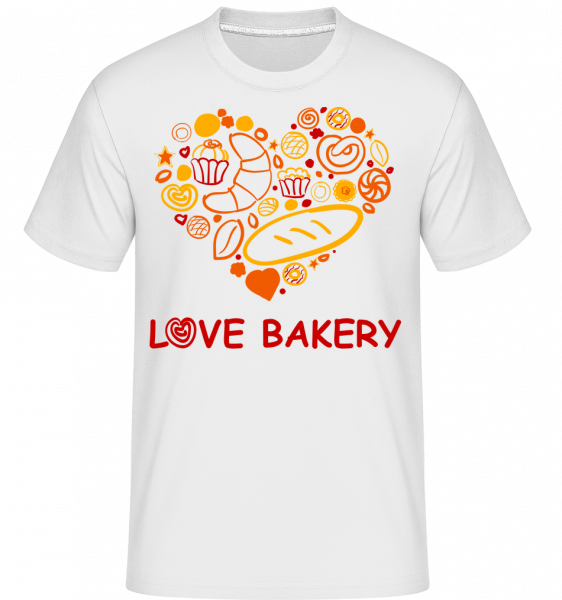 Love Bakery -  T-Shirt Shirtinator homme - Blanc - Vorn