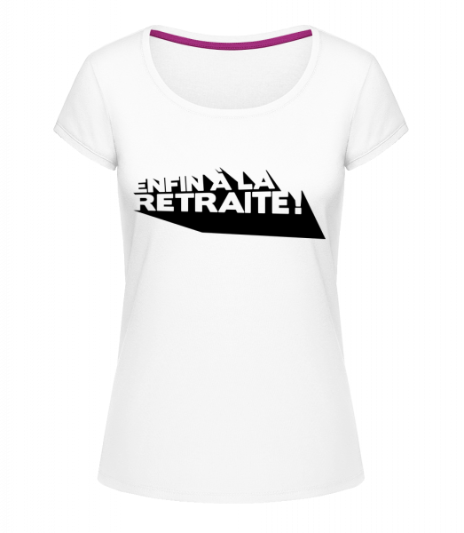 Enfin À La Retraite! - T-shirt à col rond Megan - Blanc - Vorn
