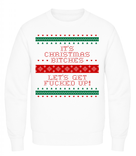 It´s Christmas Bitches - Sweatshirt Homme AWDis - Blanc - Vorn