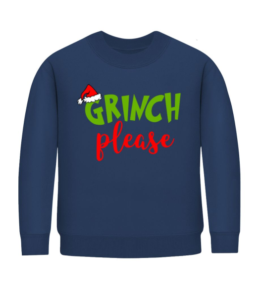 Grinch Please - Sweatshirt Enfant - Bleu marine - Devant