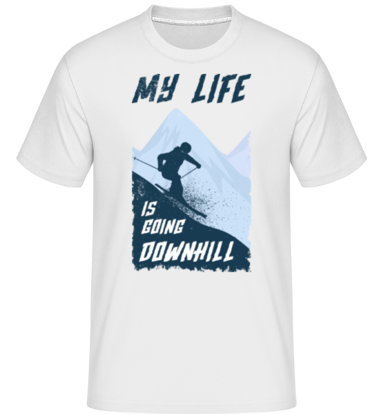 Downhill -  T-Shirt Shirtinator homme - Blanc - Devant
