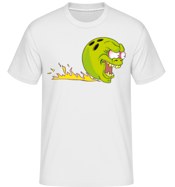 Bowling Ball Monster -  T-Shirt Shirtinator homme - Blanc - Devant