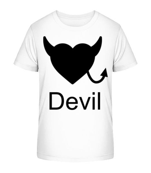 Devil Heart - T-shirt bio Enfant Stanley Stella - Blanc - Devant