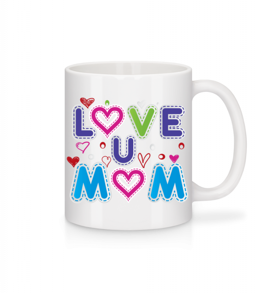 Mom Love - Mug en céramique blanc - Blanc - Vorn