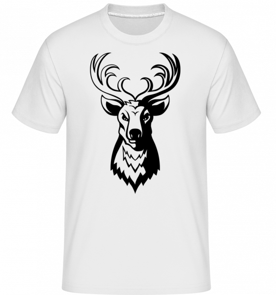 Cerf -  T-Shirt Shirtinator homme - Blanc - Vorn