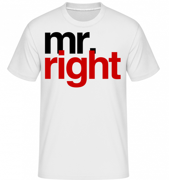 Mr. Right Logo -  T-Shirt Shirtinator homme - Blanc - Vorn