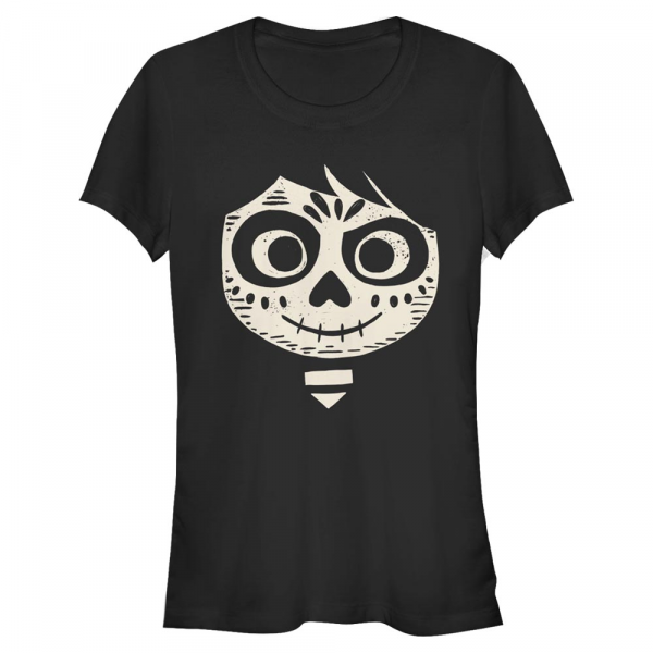 Pixar - Coco - Miguel Face - Halloween - Femme T-shirt - Noir - Devant