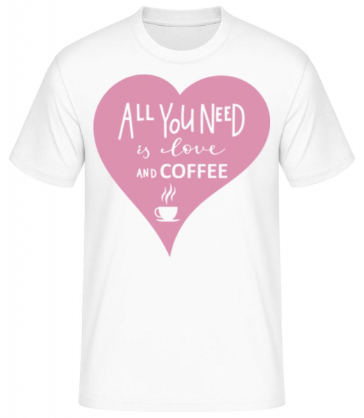 Love And Coffee - T-shirt standard Homme - Blanc - Devant