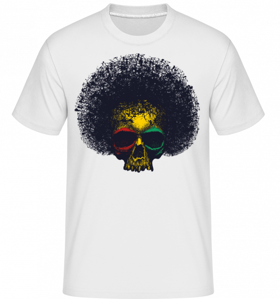 Crâne Reggae -  T-Shirt Shirtinator homme - Blanc - Vorn