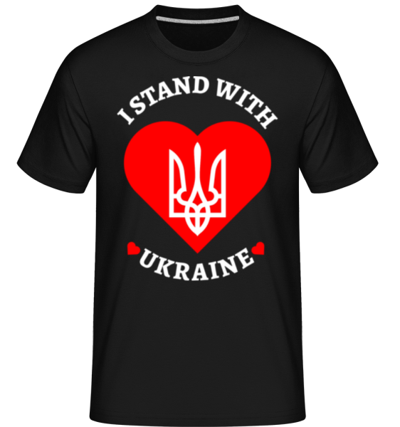 I Stand With Ukraine -  T-Shirt Shirtinator homme - Noir - Devant