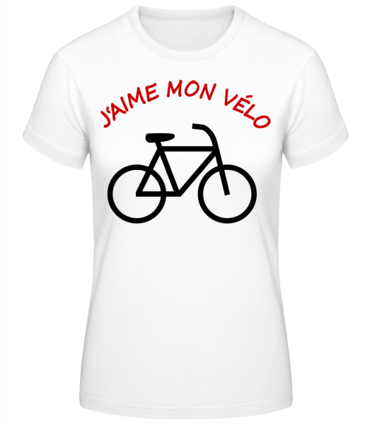 J'Aime Mon Vélo - T-shirt standard Femme - Blanc - Vorn