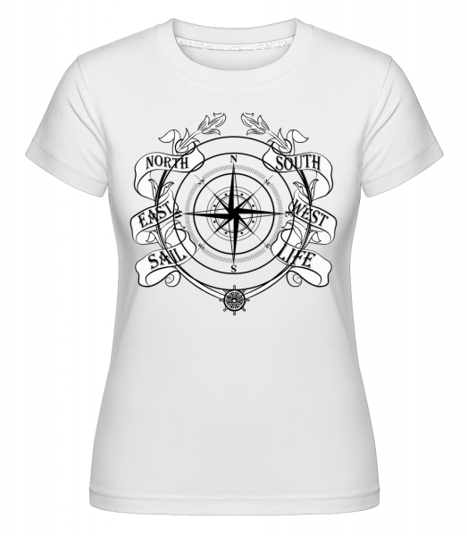 Sailing Compass -  T-shirt Shirtinator femme - Blanc - Vorn