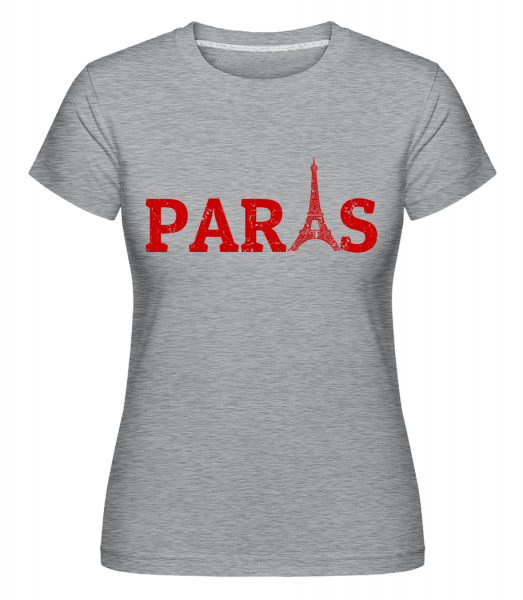 Paris France -  T-shirt Shirtinator femme - Gris chiné - Vorn