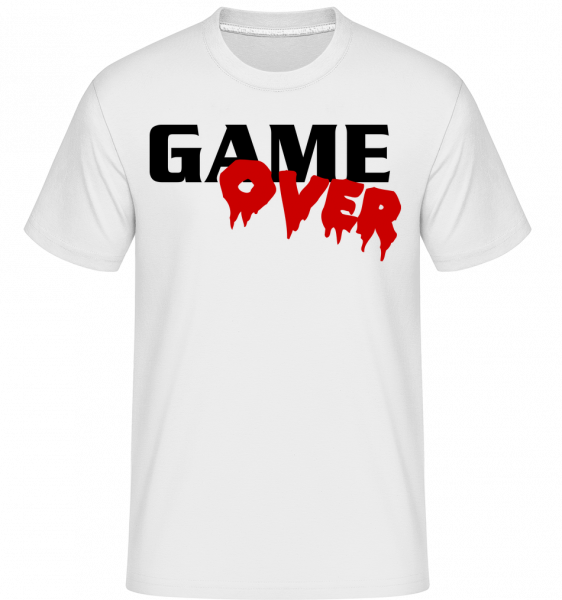 Game Over -  T-Shirt Shirtinator homme - Blanc - Vorn