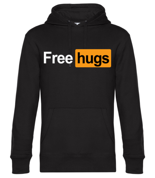 Free Hugs - Sweat à capuche premium Unisexe - Noir - Devant