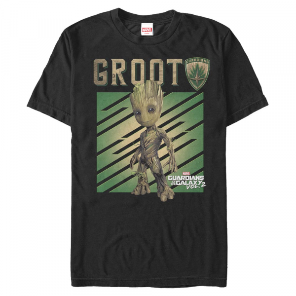 Marvel - Groot Tree - Homme T-shirt - Noir - Devant