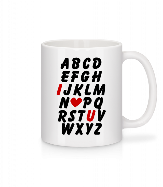 Love Alphabet - Mug en céramique blanc - Blanc - Vorn